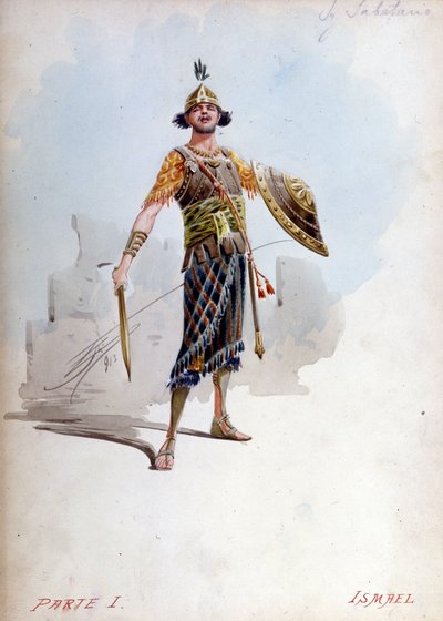 Costume di Ismaele, il nipote del re di Gerusalemme di Giuseppe Palanti (1881-1946) nell