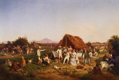 Partita di caccia con la famiglia reale di Napoli da Giuseppe Palizzi