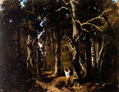 Il taglialegna a Fontainebleau da Giuseppe Palizzi