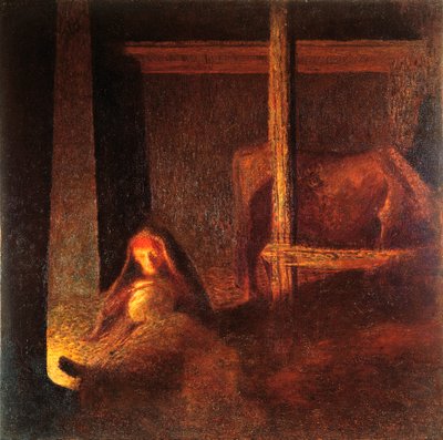 La vecchia nel fienile da Giuseppe Pellizza da Volpedo
