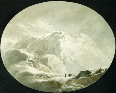 Passo alpino innevato da Giuseppe Pietro Bagetti