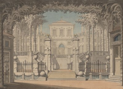 Un Palazzo Turco (Probabilmente per "Il Ratto dal Serraglio" di Mozart) da Giuseppe Quaglio