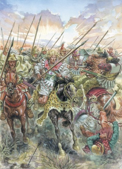 Alessandro Magno alla guida del suo esercito da Giuseppe Rava