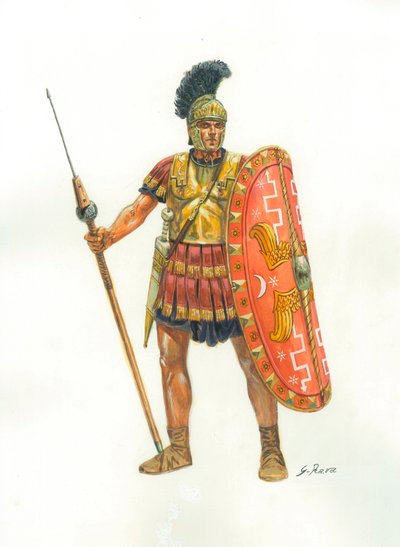 Antica Roma: un soldato della Guardia pretoriana - Illustrazione di Giuseppe Rava da Giuseppe Rava