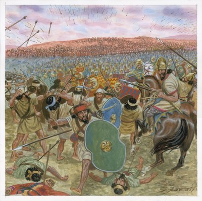 Battaglia tra Persiani e Medi da Giuseppe Rava