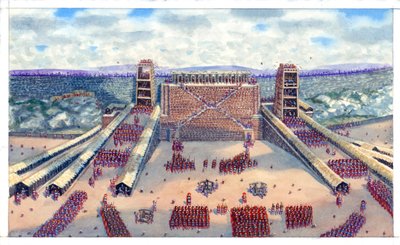 Battaglia di Avarico da parte delle legioni romane durante le guerre galliche da Giuseppe Rava