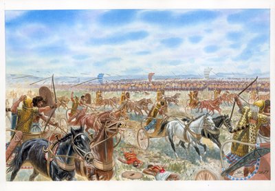 Battaglia di Megiddo tra egiziani e siro-cananei da Giuseppe Rava