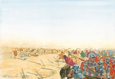 Battaglia tra gli Eserciti Romani e i Mori da Giuseppe Rava