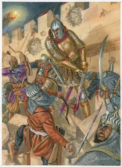 Morte di Costantino XI Paleologo e la caduta di Costantinopoli da Giuseppe Rava
