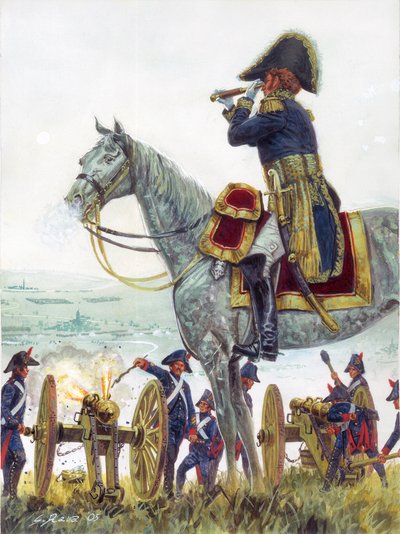 Generale Michel Marie Claparede alla Battaglia di Austerlitz nel 1805 da Giuseppe Rava