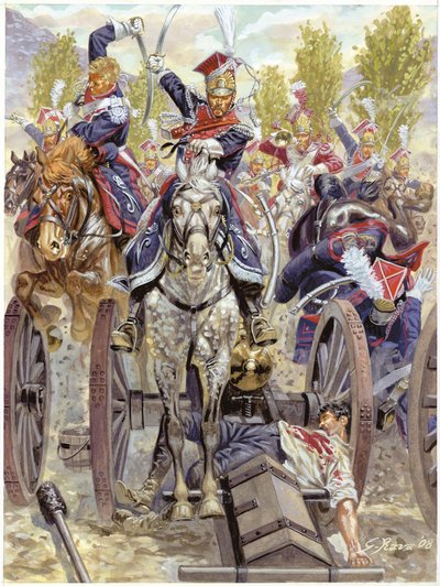 Prima Impero, Guerra di Spagna: la carica della cavalleria polacca alla battaglia di Somosierra nel 1808 da Giuseppe Rava