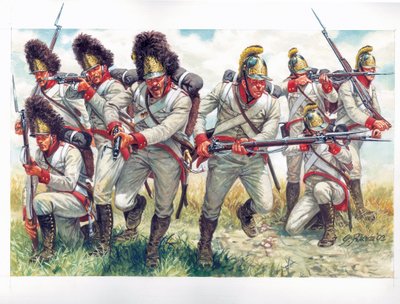 Primo Impero: granatieri della fanteria austriaca nel 1809 da Giuseppe Rava