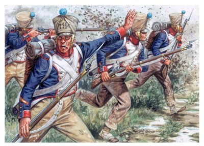 Primo Impero: soldati del 111º reggimento di fanteria di linea - Illustrazione di Giuseppe Rava da Giuseppe Rava