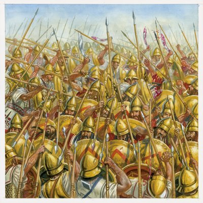 Antichità greca: Battaglia di Leuttra (371 a.C.) da Giuseppe Rava