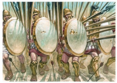 Regno di Macedonia: la carica dei falangiti macedoni - Illustrazione di Giuseppe Rava da Giuseppe Rava
