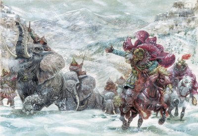 Antichità romana: gli elefanti di Annibale durante l