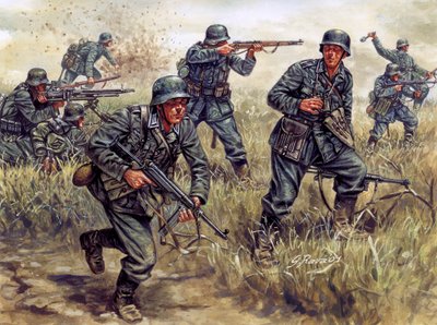 Seconda Guerra Mondiale: Soldati di Fanteria Tedeschi in Francia da Giuseppe Rava