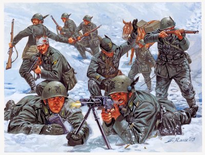 Seconda Guerra Mondiale: Cacciatori alpini italiani 