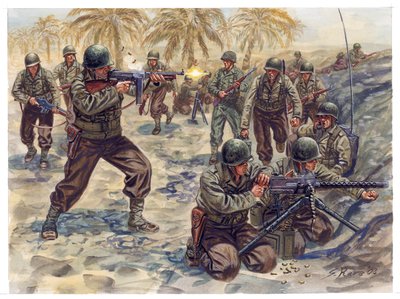 Seconda Guerra Mondiale, Campagna di Tunisia: Offensiva di Fanteria Americana nella Battaglia di Tunisia da Giuseppe Rava