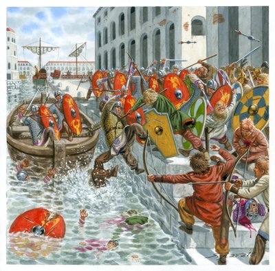 I Visigoti invadono Ostia 410 a.C. da Giuseppe Rava