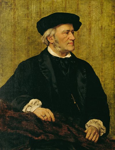 Ritratto di Richard Wagner (1813-83) 1883 da Giuseppe Tivoli