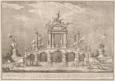 Un Ponte Trionfale Adornato con Reliquie della Città di Ercolano da Giuseppe Vasi