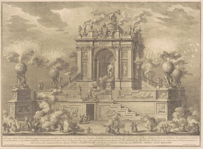 La Prima Macchina per la Chinea del 1767: un arco trionfale con l