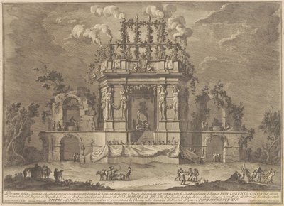 La Seconda Macchina per la Chinea del 1771: Un palazzo del piacere dedicato a Bacco da Giuseppe Vasi