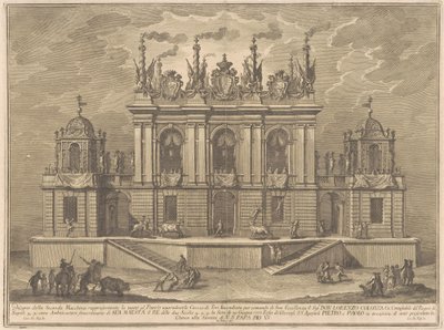 La Seconda Macchina per la Chinea del 1775: Una corrida da Giuseppe Vasi