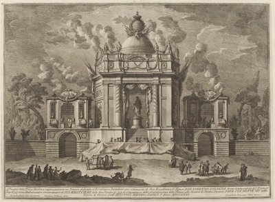 Un tempio dedicato ad Esculapio, per il festival della "Chinea" da Giuseppe Vasi after Giuseppe Palazzi