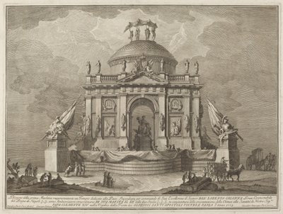 Un tempio dedicato alla pace, per il festival della "Chinea" da Giuseppe Vasi after Giuseppe Palazzi