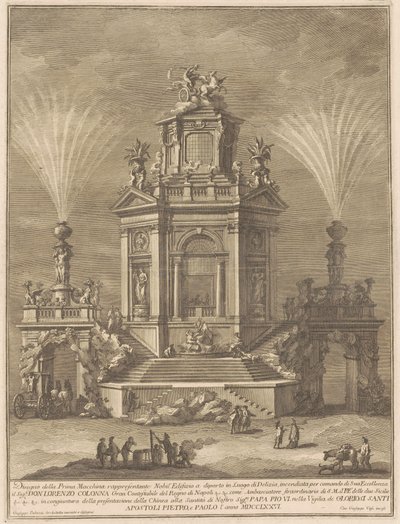 La prima macchina per la Chinea del 1776: Un palazzo del piacere da Giuseppe Vasi, after Giuseppe Palazzi