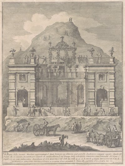La Seconda Macchina per la Chinea del 1778: Una dimora vicino a Monte Testaccio da Giuseppe Vasi, after Giuseppe Palazzi