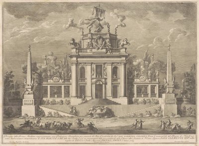 La Prima Macchina per la Chinea del 1769: Una "Deliziosa" da Giuseppe Vasi, after Giuseppe Palazzi, after Paolo Posi