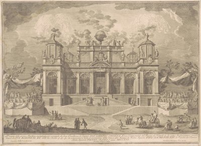 La Prima Macchina per la Chinea del 1770: Un edificio romano per il commercio da Giuseppe Vasi, after Giuseppe Palazzi, after Paolo Posi