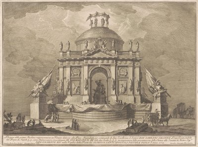La Prima Macchina per la Chinea del 1773: Il Tempio della Pace da Giuseppe Vasi, after Giuseppe Palazzi, after Paolo Posi