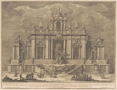 La Prima Macchina per la Chinea del 1774: Ercole e il Drago nel Giardino delle Esperidi da Giuseppe Vasi, after Giuseppe Palazzi, after Paolo Posi
