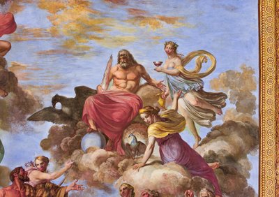 Dettaglio che rappresenta Artemide e Giove con l