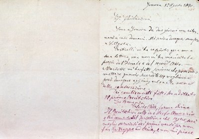 Lettera manoscritta di Giuseppe Verdi all