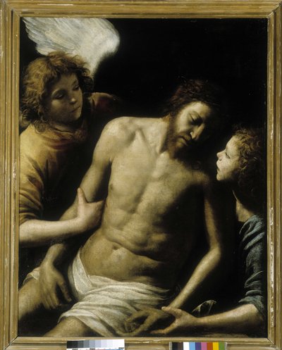 Il Cristo morto sostenuto da due angeli da Giuseppe Vermiglio