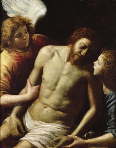 Il Cristo morto sostenuto da due angeli, c. 1628 da Giuseppe Vermiglio