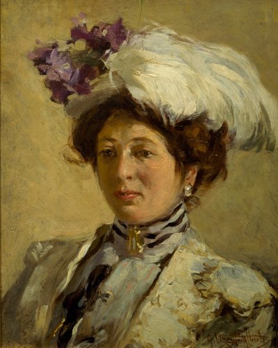 Ritratto della contessa Ida Antonio Zeno, di Giuseppe Alberti Vizzotto (1862-1931) da Giuseppe Vizzotto Alberti
