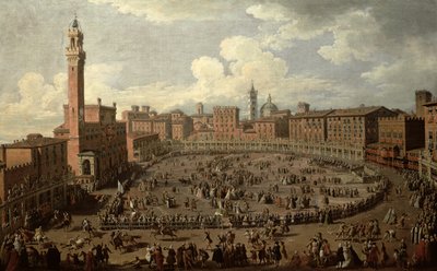 Il Palio, Piazza del Campo, Siena da Giuseppe Zocchi