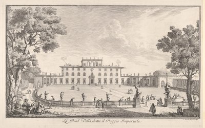 La Villa Reale detta il Poggio Imperiale, veduta, 1744 da Giuseppe Zocchi