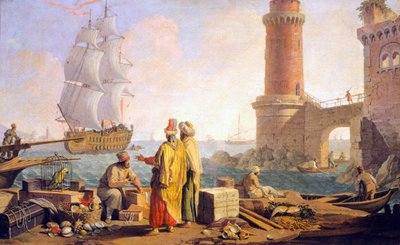 Vista del porto di Livorno da Giuseppe Zocchi