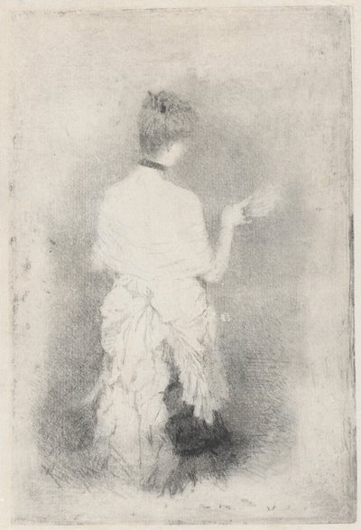 Elegante Giovane Donna Vista da Dietro da Giuseppe de Nittis