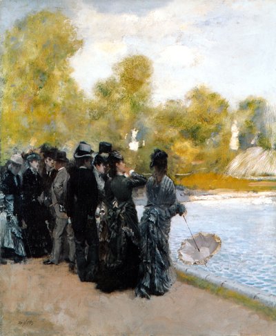 La piscina nel Jardin du Luxembourg da Giuseppe de Nittis