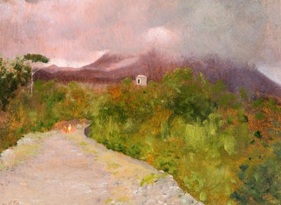 Fumarole del Vesuvio, circa 1871, di Giuseppe De Nittis da Giuseppe or Joseph de Nittis