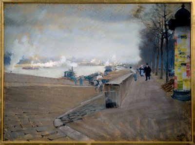 La Senna a Parigi da Giuseppe or Joseph de Nittis