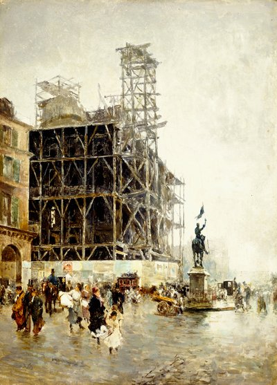 Place de Pyramides da Giuseppe or Joseph de Nittis
